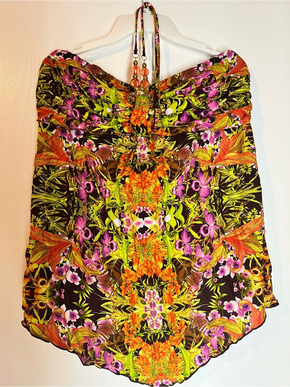 Cato tropical Halter-Style Top